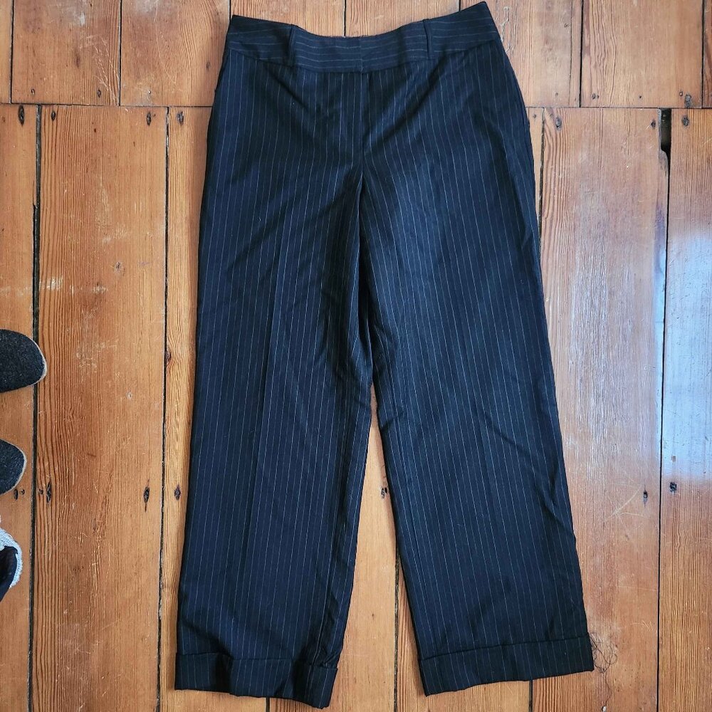 talbots pinstripe wool trousers size 12